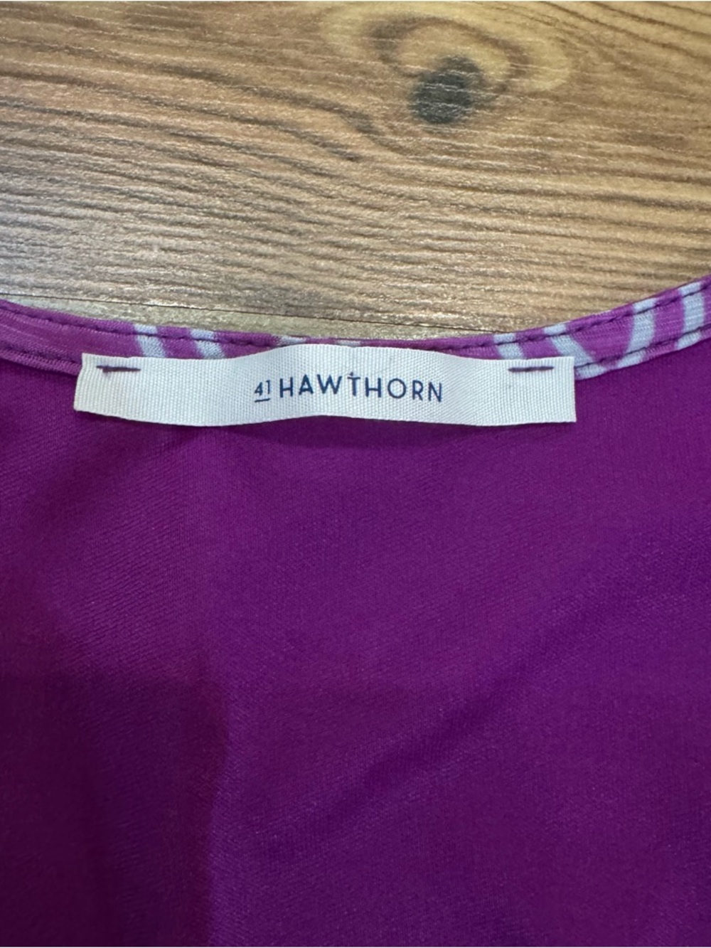 41 Hawthorn Purple Printed Sleeveless Wrap Dress with Tie - Picture 3 of 7
